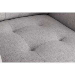 Victoria - Linen Fabric Armchair With Metal Legs, Side Pockets, And Pillow - Beige