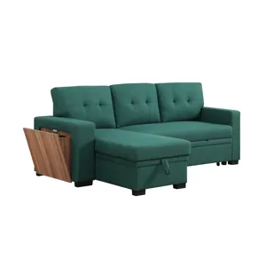 3 Piece Upholstered Sectional - Green