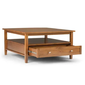 Warm Shaker - Square Coffee Table - Light Golden Brown