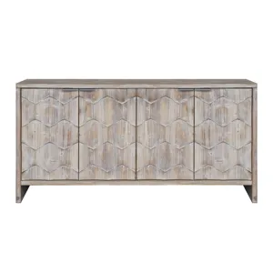 Accent Cabinet Farmhouse Style 4 Door Wooden Cabinet Sideboard Buffet Server Cabinet Storage Cabinet