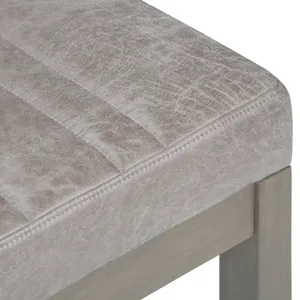 Casey - Ottoman Bench - Distressed Grey Taupe