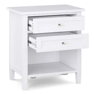 Warm Shaker - Bedside Table - White