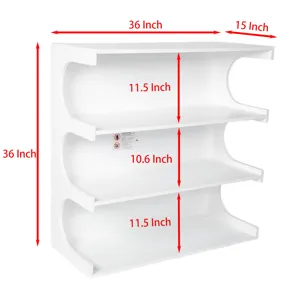 Multifunctional 4 Tier Book Shelf & Coffee Table For Living Room Bedroom Dining Room Study Entryway,