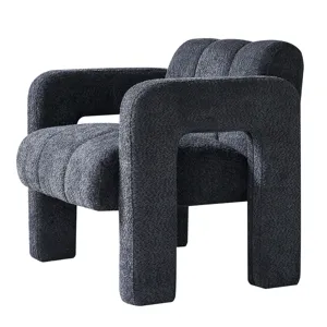 31.10\" Boucle Upholstered Accent Chair - Dark Gray