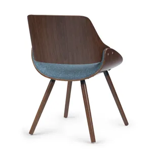 Malden - Bentwood Dining Chair with Wood Back - Denim Blue