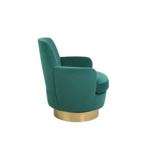 Velvet Swivel Barrel Chair, Swivel Accent Chairs Armchair For Living Room, Reading Chairs For Bedroo