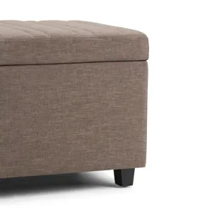 Darcy - Storage Ottoman Bench - Fawn Brown