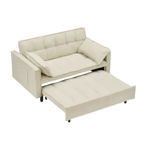 Upholstered Broaching Machine, Plank Support, Upholstered Frame Broaching Machine, Twin Bed - Beige