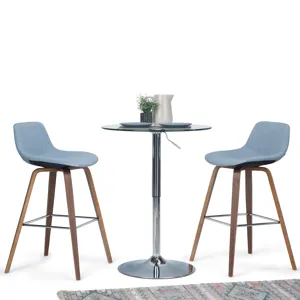 Randolph - Bentwood Counter Height Stool (Set of 2) - Denim Grey
