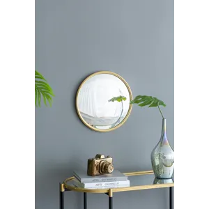 Round Mirror, Circle Mirror With Iron Frame For Living Room Bedroom Vanity, Entryway, Hallway - Gold