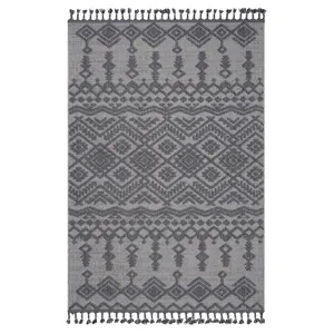 6\' x 9\' Traditional Indoor / Outdoor Area Rug - White / Gray