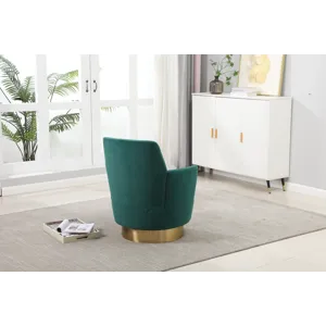 Velvet Swivel Barrel Chair, Swivel Accent Chairs Armchair For Living Room, Reading Chairs For Bedroo