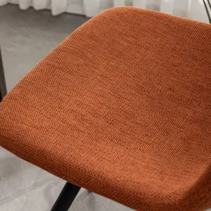 Porth - 28.25\" Fabric Kitchen Counter Height Stools (Set of 2) - Orange