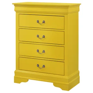 Louis Phillipe - G3102-BC 4 Drawer Chest - Yellow