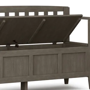 Brooklyn - Entryway Storage Bench - Farmhouse Grey