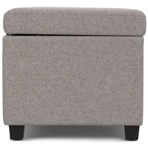 Avalon - Extra Large Storage Ottoman Bench - Cloud Grey