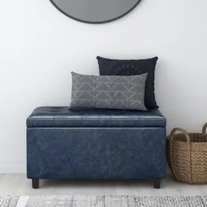 Cosmopolitan - Storage Ottoman - Denim Blue