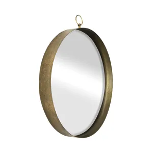 Round Mirror, Circle Mirror With Iron Frame For Living Room Bedroom Vanity, Entryway Hallway - Gold