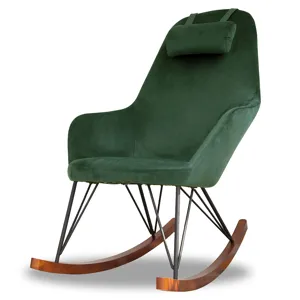 Chloe - Mid Century Modern Rocker Livingroom And Bedroom Chair - Green
