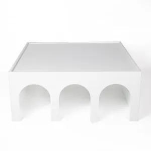 Multifunctional 4 Tier Book Shelf & Coffee Table For Living Room Bedroom Dining Room Study Entryway,