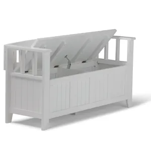 Acadian - Entryway Storage Bench - White