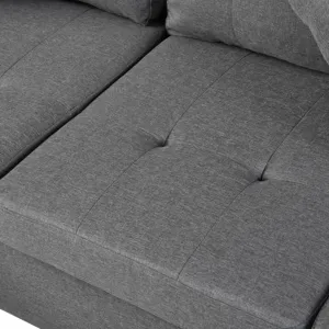 Sectional Sofa Set For Living Room With L Shape Chaise Lounge, Cup Holder And Left Or Right Hand Cha