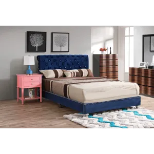 Maxx - G1943-FB-UP Tufted Upholstered Bed - Navy Blue