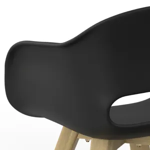 Kona - Outdoor Dining Chair in Plastic (Set of 2) - Black