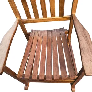 Balcony Porch Adult Rocking Wood Chair - Brown