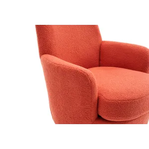Teddy Swivel Barrel Chair, Swivel Accent Chairs Armchair For Living Room, Reading Chairs For Bedroom