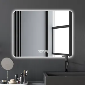 28\" Bathroom Mirror With LED Lights Front And Backlit, Anti-Fog Lighted Vanity Mirrors For Wall Mou