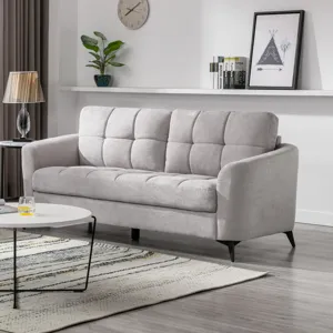 Callie - Woven Fabric Sofa - Light Gray