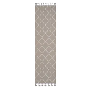 Guros - 2\' x 8\' Trellis Indoor / Outdoor Area Rug - Ivory