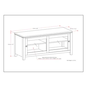 Cosmopolitan - TV Media Stand - Mahogany Brown