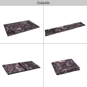5\' x 8\' Area Rug, Washable Rug, Low-Pile, Non-Slip, Non-Shedding, Foldable, Kid & Pet Friendly Are