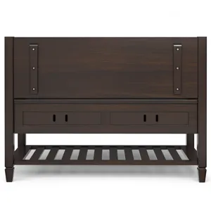 Connaught - Entryway Storage Bench with Shelf - Chestnut Brown