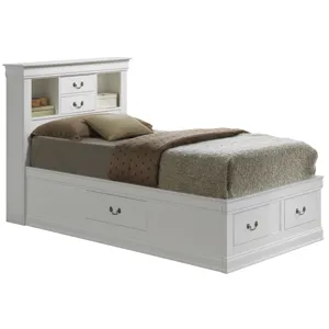 Louis Phillipe - G3190B-TSB Twin Storage Bed - White