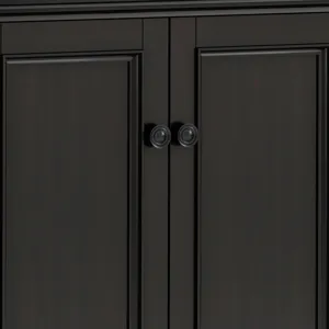 Amherst - Wide 4 Door Storage Cabinet - Hickory Brown