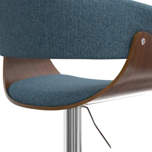 Sheldon - Adjustable Swivel Bar Stool - Denim Blue
