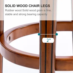 29.5\'\' Wooden Swivel Barstool, 360 Degrees Swivel Barstool, Chair For Home Kitchen Counter - Brown