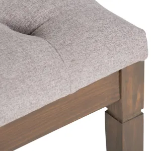 Waverly - Tufted Ottoman Bench - Cloud Grey