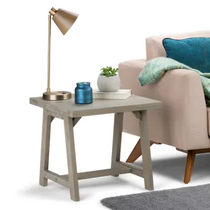 Sawhorse - End Table - Distressed Grey