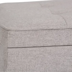 Cosmopolitan - Storage Ottoman Bench with Open Bottom - Cloud Grey