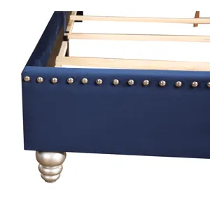 Maxx - G1943-FB-UP Tufted Upholstered Bed - Navy Blue