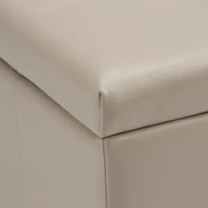 Dover - Storage Ottoman Bench - Satin Cream