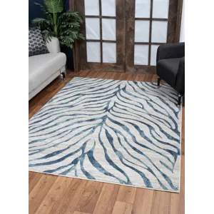 Elegance - GC_CNC6006 Blue 2\' x 3\' Area Rug