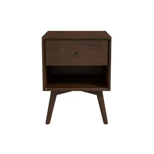 Caroline - Mid-Century Modern Style Night Stand - Brown