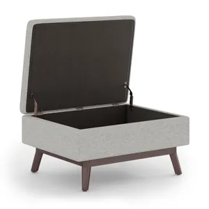 Owen - Coffee Table Storage Ottoman - Cloud Grey