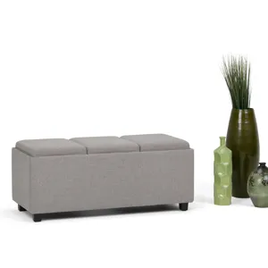 Avalon - Storage Ottoman - Cloud Grey