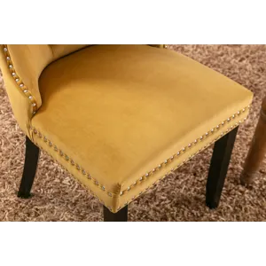 Nikki - Modern, High-End Tufted Solid Wood Contemporary Velvet Upholstered Dining Chair With Wood Le